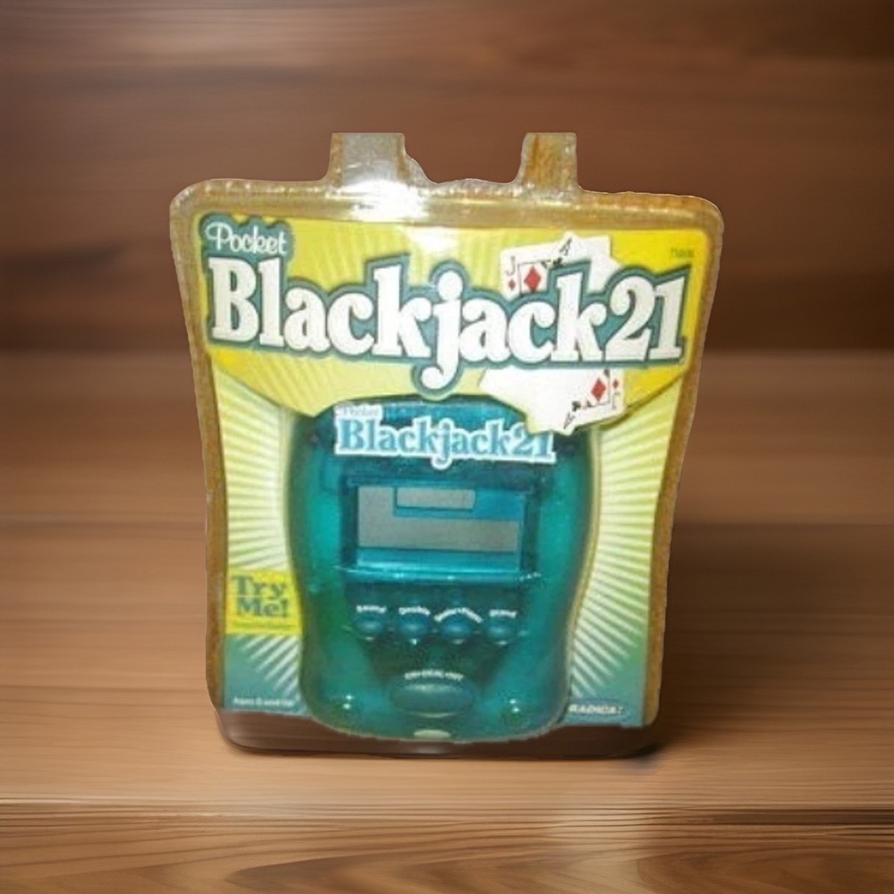 Radica Blackjack Game Electronic Handheld Pocket 21 Travel Casino 1997 Sealed